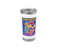 Tomato Tomahto Funny Pun Vegetable Garden Lover Foodie Vaso térmico de acero inoxidable de doble pared