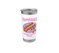 Tomatoes Good Mood Food Foodie Veggie Cooking Garden Lover Vaso térmico de acero inoxidable de doble pared