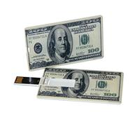 Tomax 100 dÑlares formato de tarjeta de cr_dito de factura USD dÑlar en caja de regalo como una unidad flash USB con memoria USB de 16 GB flash del palillo de la impulsiÑn