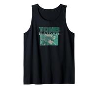 Tomb Raider Front and Back Teal Scene Lara Croft Video Game Camiseta sin Mangas