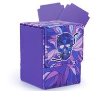 tombert 150+ - Caja de mazo prémium para MTG, gran capacidad con 2 divisores, se adapta a más de 100 cartas con funda TCG (vertical-morado)