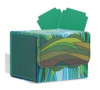 tombert 150+ - Caja de mazo premium para MTG PTCG, gran capacidad con 2 divisores, se adapta a más de 100 cartas con funda TCG juegos de cartas coleccionables (horizontal-verde)