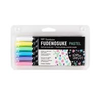 Tombow 56448 Fudenosuke - Rotuladores de pincel pastel (paquete de 6)