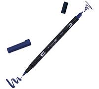 Tombow - ABT Dual Brush - Rotulador Doble Punta Pincel Acuarelable - Para Lettering, Dibujo, Pintura, Manga - Uso Doméstico y Profesional - Color jet blue