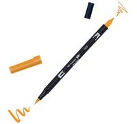 Tombow - ABT Dual Brush - Rotulador Doble Punta Pincel Acuarelable - Para Lettering, Dibujo, Pintura, Manga - Uso Doméstico y Profesional - Color orange
