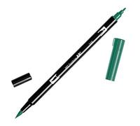 Tombow - ABT Dual Brush - Rotulador Doble Punta Pincel Acuarelable - Para Lettering, Dibujo, Pintura, Manga - Uso Doméstico y Profesional - Color hunter green