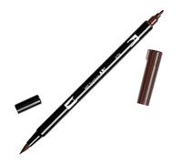 Tombow - ABT Dual Brush - Rotulador Doble Punta Pincel Acuarelable - Para Lettering, Dibujo, Pintura, Manga - Uso Doméstico y Profesional - Color brown
