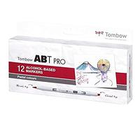 Tombow ABT PRO - Rotuladores con base de alcohol, 12 unidades, colores pastel
