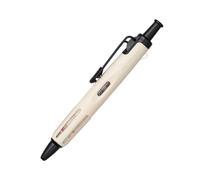 Tombow AirPress | Bolígrafo 0,7 mm. Tecnología de aire comprimido: escribe boca abajo, sobre papel húmedo y hasta -5 °C | Cuerpo beige, grip de goma | Tinta negra