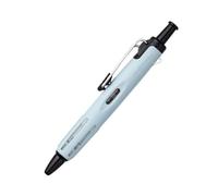Tombow AirPress | Bolígrafo 0,7 mm. Tecnología de aire comprimido: escribe boca abajo, sobre papel húmedo y hasta -5 °C | Cuerpo Azul grisáceo, grip de goma | Tinta negra