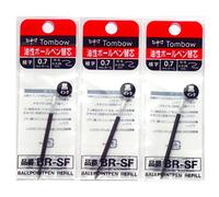 Tombow Recambio de tinta BR-SF33 Komainu-Dou 0,7 mm Negro para Airpress BC-AP 3 paquetes