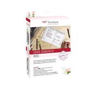 Tombow - Creative Journal Kit Pastel | Set de Papelería con Libreta, Rotuladores Pastel, Rotulador Caligrafia, Rotulador Fluorescente y Portaminas
