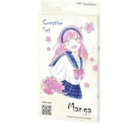 Tombow Creative Manga Set, juego de bolígrafos de pincel inspirado en Japón con bolígrafo ABT Dual Brush, Fineliner, papel A6 Aqurell para dibujo y acuarela [Japón Set3]