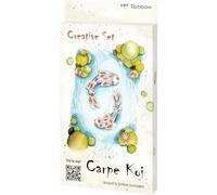 Tombow Creative Set Carpe Koi, juego de bolígrafos de pincel inspirado en Japón con bolígrafo ABT de doble pincel, fineliner, papel Aqurell A6 para dibujo Koi y acuarela [Japón Set4]
