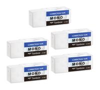 Tombow CT-CM5-5P - Cinta correctora de lápiz, 0.2 pulgadas (5 mm), bolsillo mono MONO (cinta correctora de diseño borrable), tipo de un solo uso, color mono, 5 piezas, 16.4 pies (4 m)