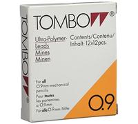 Tombow Ex-09P-H - Caja 12 Tubos con 12 Minas, 0.9 Mm