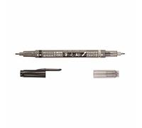Tombow Fudenosuke Brush Pen Twin Tip Negro y Gris 1-Pack IMPORTACIÓN DE JAPÓN