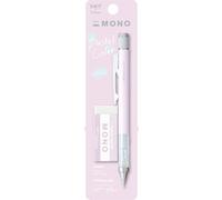 Tombow Goma de borrar MONO Graph y Mono, 0,5 mm, rosa, precisión con punta de 4 mm, innovador mecanismo de agitación, pinzas de latón más estables, rellenables, incluye goma de borrar [SH-MG85-PE04A]