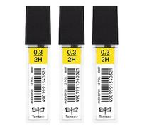 TOMBOW - Juego de 3 estuches de 12 minas para portaminas punta calibrada 0,3 mm dureza 2H