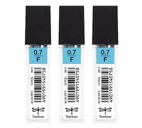 TOMBOW - Juego de 3 estuches de 12 minas para portaminas punta calibrada 0,7 mm dureza F