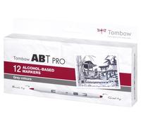Tombow Marker alcohol ABT PRO Dual Brush 12P-3 Grey (12)