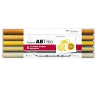 Tombow Marker alcohol ABT PRO Dual Brush 5P-5 Yellow colours (5)