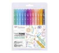Tombow Marker TwinTone pastel 0.3/0.8 (12)
