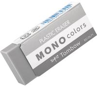 Tombow | MONO colors | Goma de borrar de plástico | Borrado preciso y limpio | PVC sin ftalatos ni látex | Tamaño M, 19 g | Calidad Japonesa | Color Gris