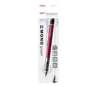 Tombow Mono Graph - Portaminas goma de borrar integrada, rojo