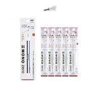 Tombow Mono Zero - Borrador estilo bolígrafo (1 borrador y 10 recambios, punta redonda de 2,3 mm)