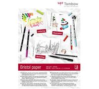 Tombow | Papel Bristol para Arte y Escritura | 25 Hojas, 250 g, tamaño A6 | Ideal para Uso con Materiales Secos y Líquidos en Ilustraciones, Dibujos, Bocetos