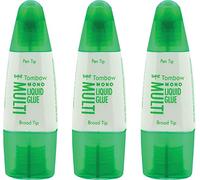 Tombow PT-MTC Colle liquide Multi Talent 2 pointes 25 g Paquete de 3