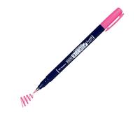 Tombow | Rotulador Fudenosuke Hard Rosa Neón | Pincel para Lettering, Caligrafia, Contornos, Dibujo, Ilustraciones, Esbozos | Punta Elastica Dura | Resistente al agua