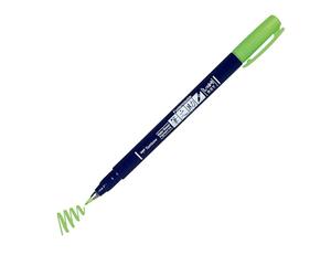 Tombow | Rotulador Fudenosuke Hard Verde Neón | Pincel para Lettering, Caligrafia, Contornos, Dibujo, Ilustraciones, Esbozos | Punta Elastica Dura | Resistente al agua