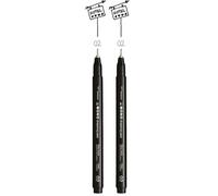 Tombow | Rotulador punta fina MONO Drawing Pen 02 (0,30 mm.) | Fineliner para contornos, ilustraciones, esbozos | Color negro (Paquete de 2)