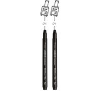 Tombow | Rotulador punta fina MONO Drawing Pen 04 (0,40 mm.) | Fineliner para contornos, ilustraciones, esbozos | Color negro (Paquete de 2)