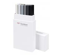 Tombow Rotuladores de pincel de color gris (12 unidades)