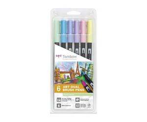 Tombow Rotuladores de pincel de colores pastel (6 unidades)