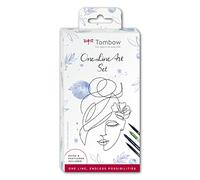 Tombow | Set de Arte de Una Linea | Tecnica de One Line Drawing | Rotuladores y Accesorios Incluidos | Para Artistas y Aficionados