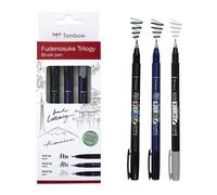 Tombow Set Fudenosuke Trilogy, Contenido: 3 Fudenosukes punta dura, flexible y g