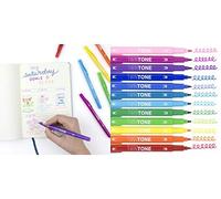 Tombow | TWINTONE | Rotulador Doble Punta | Para Dibujo, Colorear, Escritura, Bullet Journal | Uso Doméstico y Profesional | Color Yellow