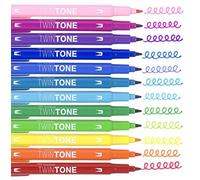 Tombow | TWINTONE | Rotulador Doble Punta | Para Dibujo, Colorear, Escritura, Bullet Journal | Uso Doméstico y Profesional | Color Violet