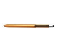 Tombow - Zoom L104 Multi Stylus | Bolígrafo Multifunción con Tinta Negra, Roja y Portaminas - Bolígrafo con Puntero Tactil, Borrador y Cuerpo Naranja