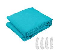 Tombra Vela de Sol Cola de Vela de Sombra 2x3m 3x4m Impermeabilizante UV Block Toque Sailas Toldo de jardín al Aire Libre Patio Solar con Cuerda Gratuita, fácil de Instalar, Azul del Lago