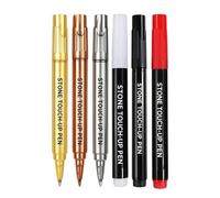 Tombstone Paint Pen, Set of 6 Waterproof Grave Marker for Restoring Engraved Text, Memorial Stone Paint Pen Set with Fade Protection Function, Lettering Tool for Granite, Marble, Limestone, Graveyard