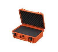 TomCase Maleta Impermeable de Exterior 47x37x18 cm con Espuma de Trama/Espuma de Cubo; Caja de Transporte IP67 (Naranja)