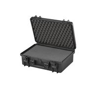 TomCase Maleta Impermeable de Exterior 47x37x18 cm con Espuma de Trama/Espuma de Cubo; Caja de Transporte IP67 (Negro)