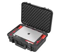 TOMcase Maleta MacBook Pro 14 pulgadas impermeable IP65 - ECO | Carcasa rígida antigolpes para portátil y accesorios - Maleta de transporte con inserto a medida - Fabricada en Alemania