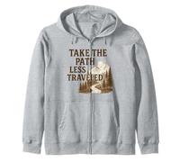 Tome el camino menos transitado. Exploración al aire libre Sudadera con Capucha