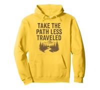Tome el camino menos transitado. vintage, exploración al aire libre Sudadera con Capucha